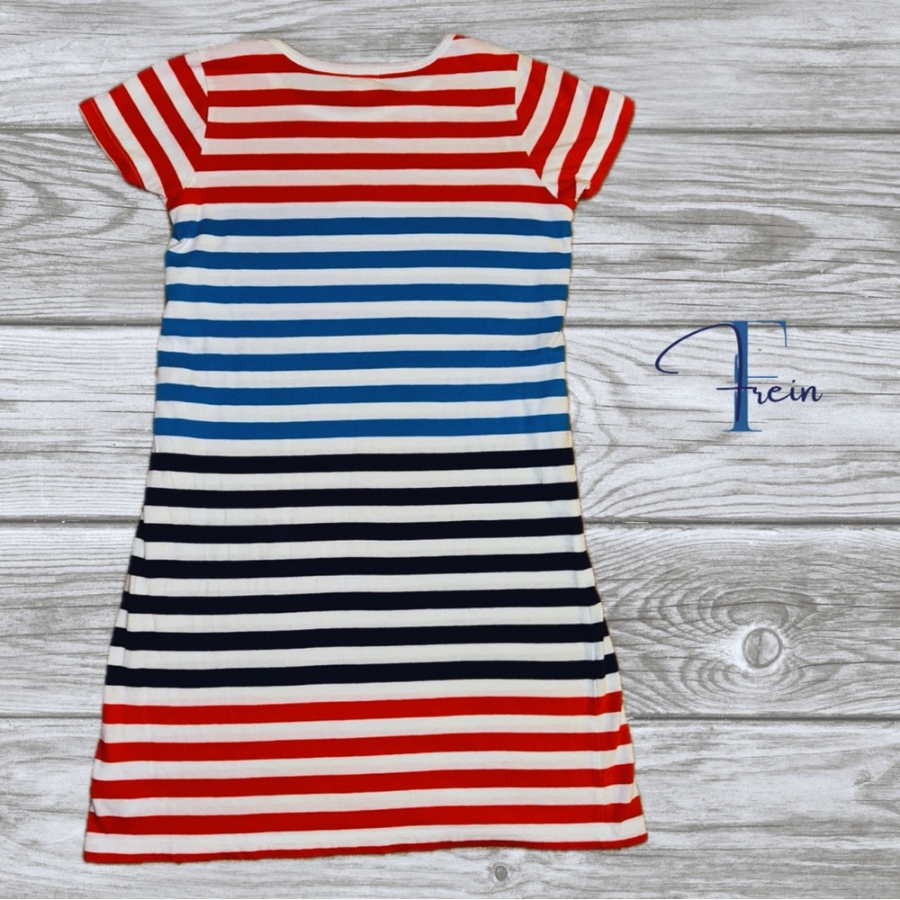 EUC J Crew Girls' L Striped Colorblock T-Shirt Dress